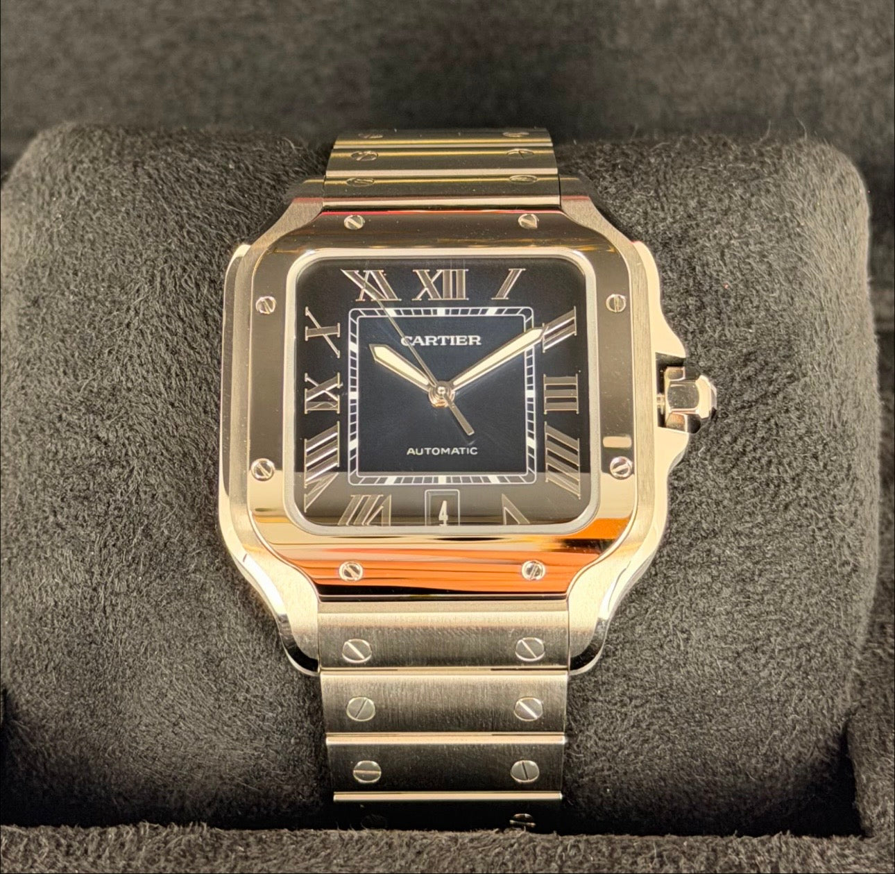 Cartier Santos De Cartier Blue Dial 2026 Fresh New Full Set