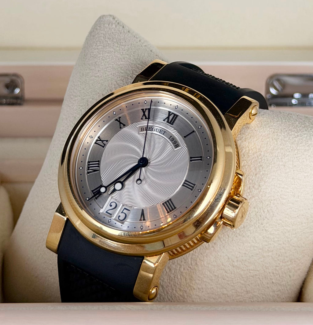 Breguet Marine Big Date 18K Gold Box and Papers Like New