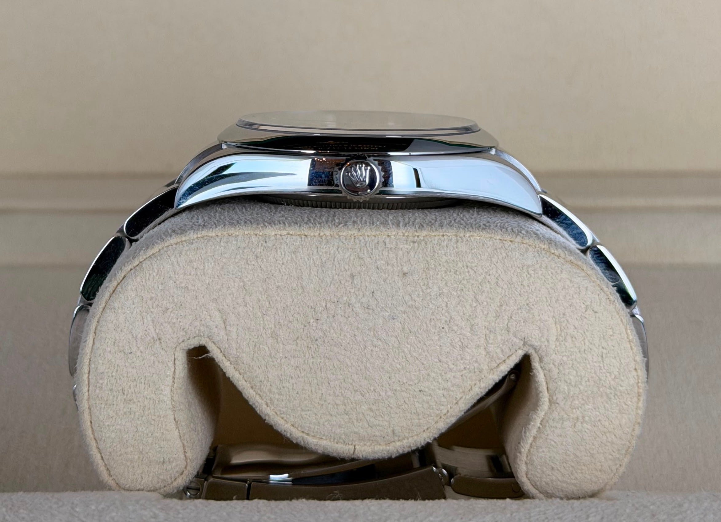 Rolex Oyster Perpetual 39 OP 39 Weiß 2019 Wie neu