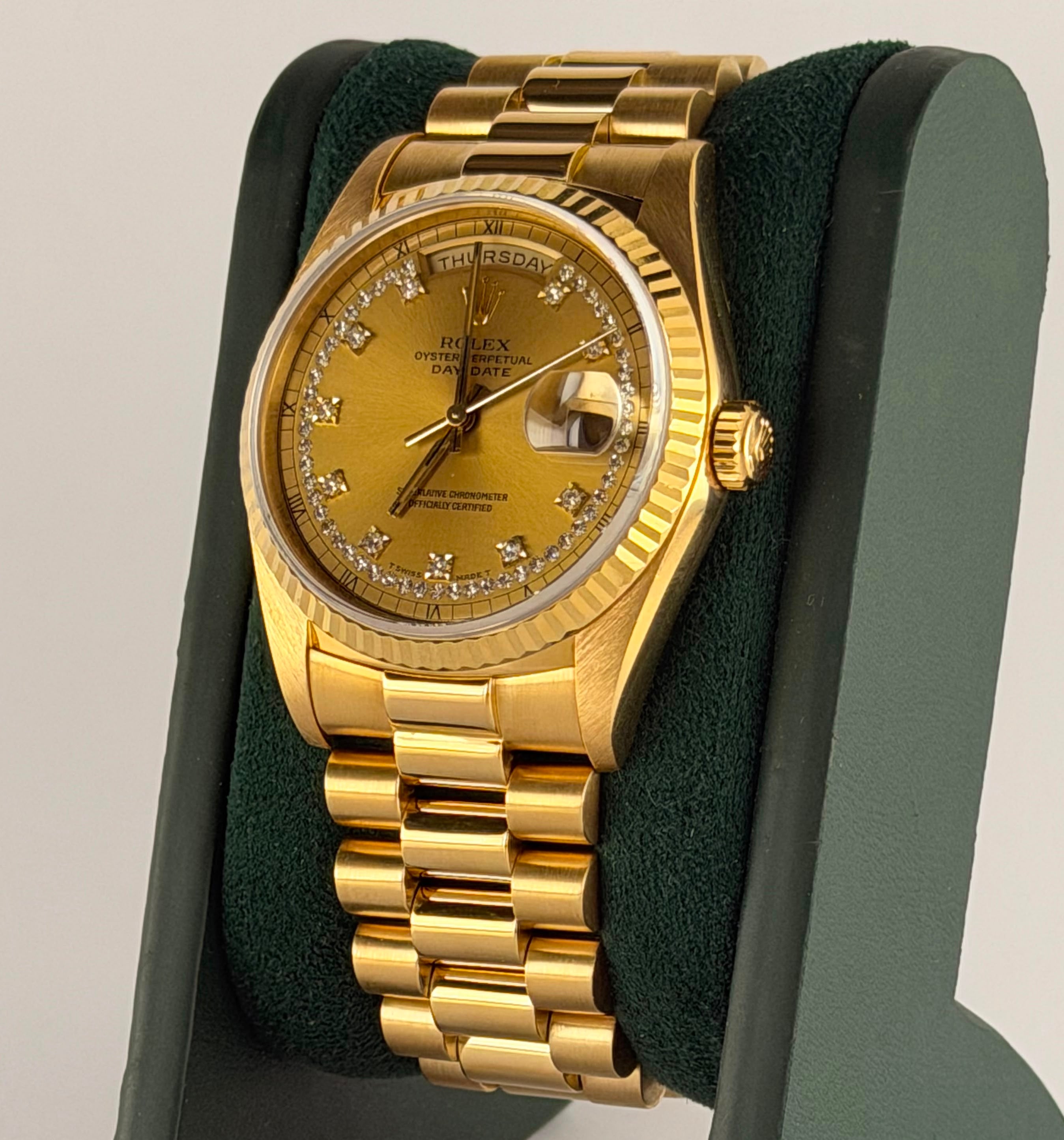 Rolex Day-Date 36 Original String Dial Box and Service Papers