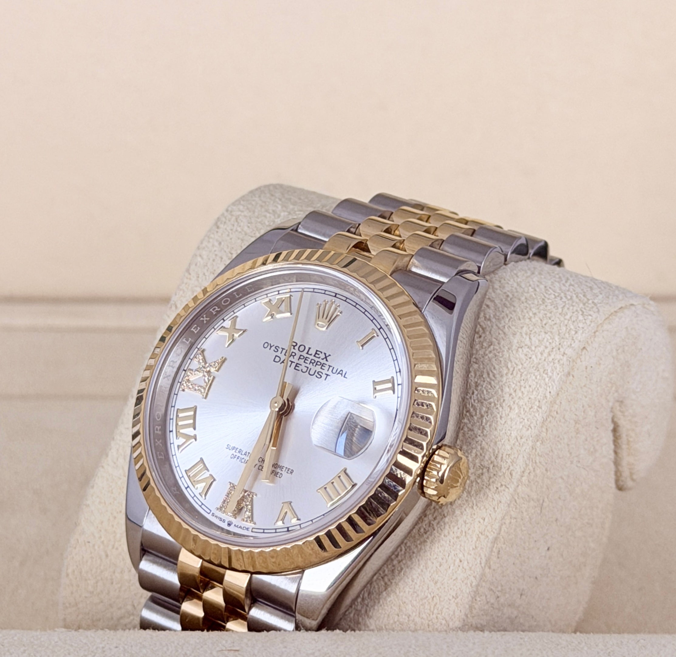 Rolex Datejust 36, Diamant-Zifferblatt, Komplettset 2021, wie neu