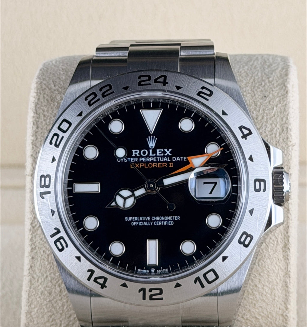 Rolex Explorer II, schwarzes Zifferblatt, wie neu, Full Set