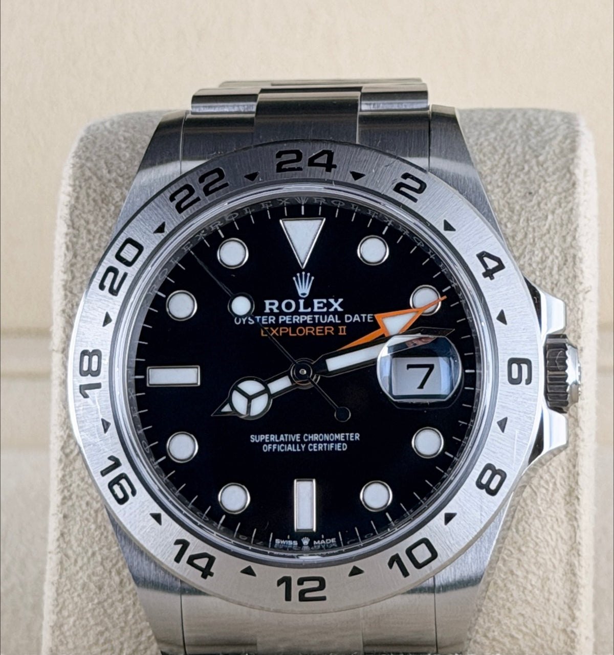 Rolex Explorer II, schwarzes Zifferblatt, wie neu, Full Set