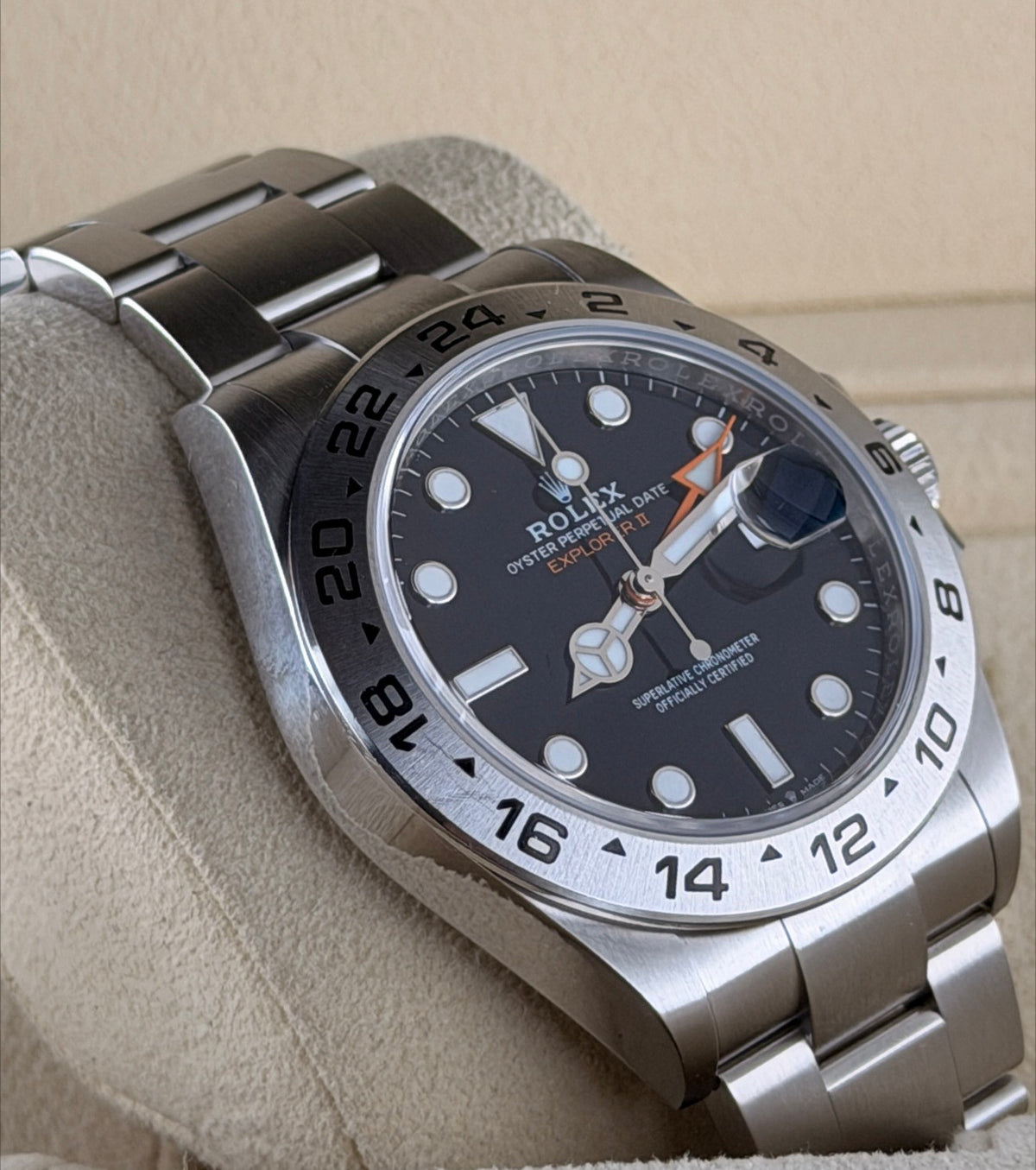 Rolex Explorer II, schwarzes Zifferblatt, wie neu, Full Set