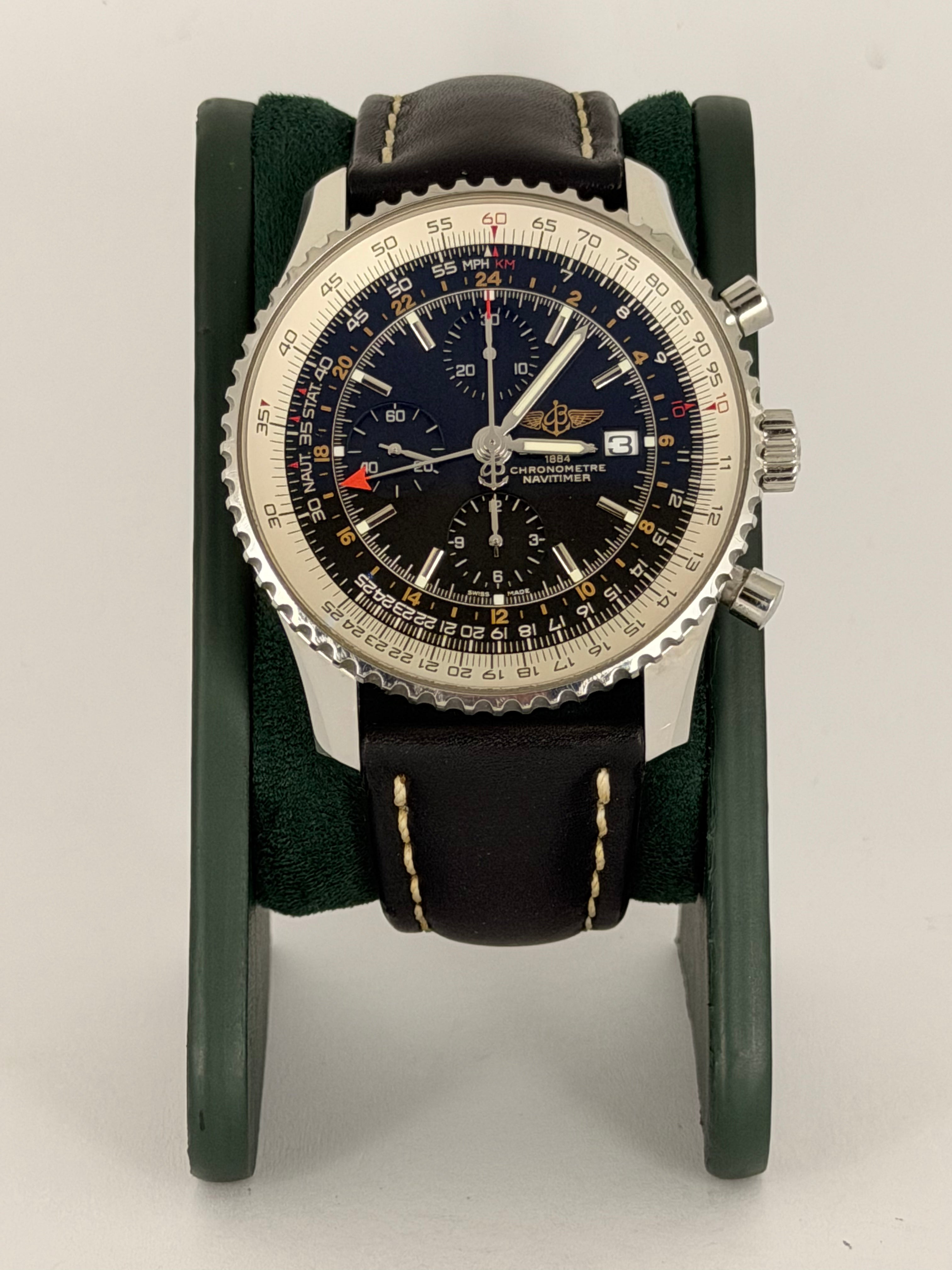 Breitling Navitimer World Full Set nach Service, wie neu