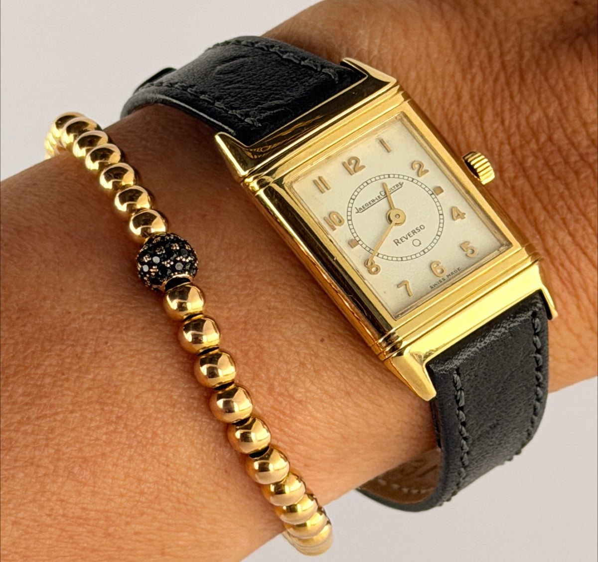 Jaeger-LeCoultre Reverso, 18 Karat Gold, 19 × 32 mm, nach Service, wie neu