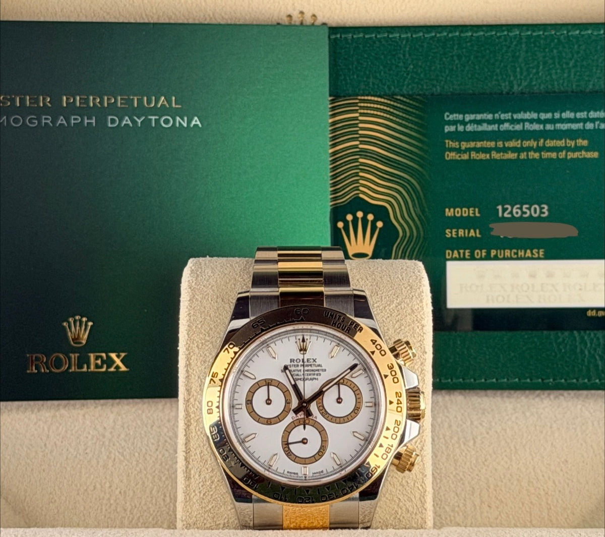 Rolex Daytona Edelstahl & 18 Karat Gold 2025 Wie neu Full Set