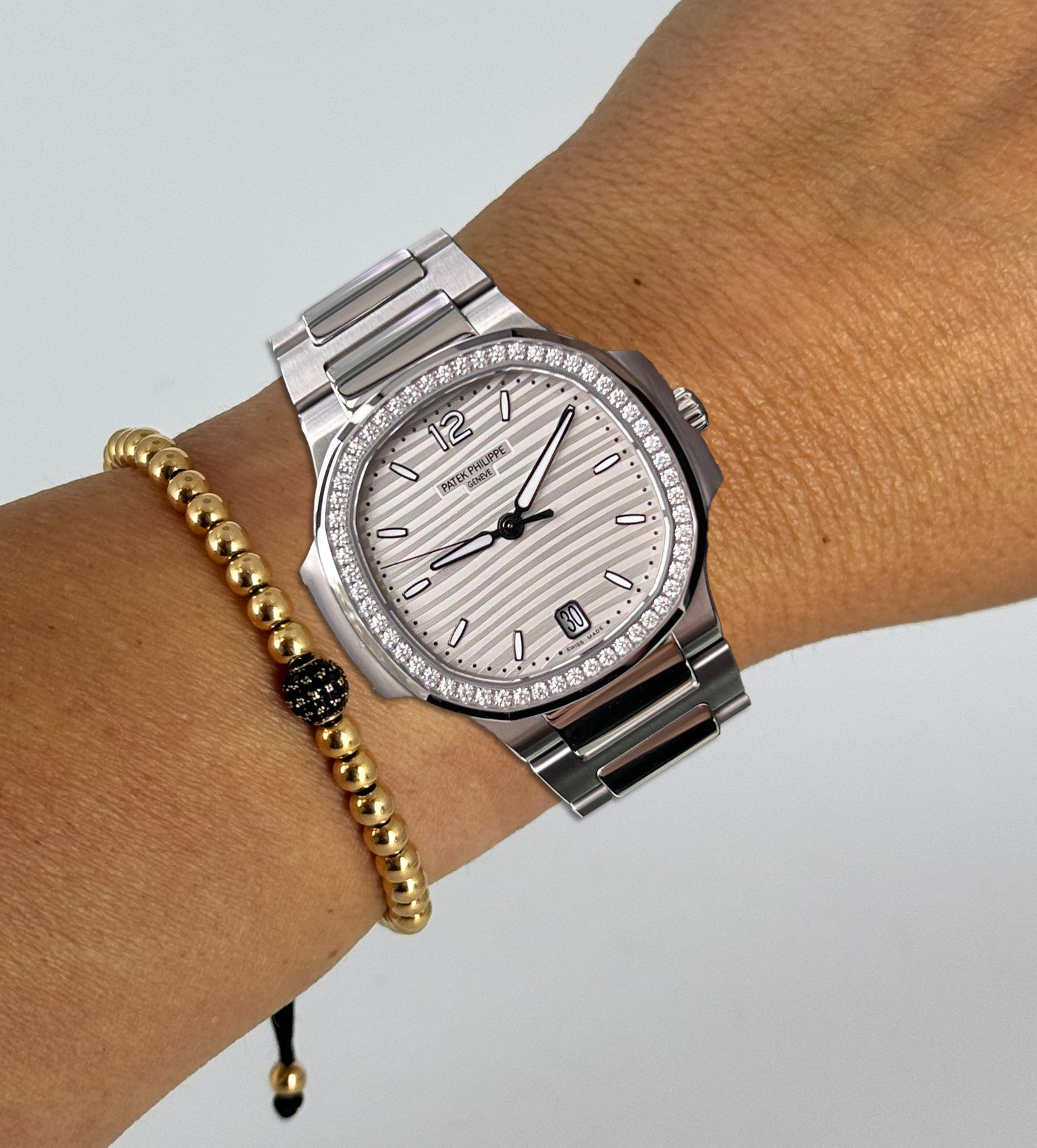 Nautilus Datum mit Diamanten