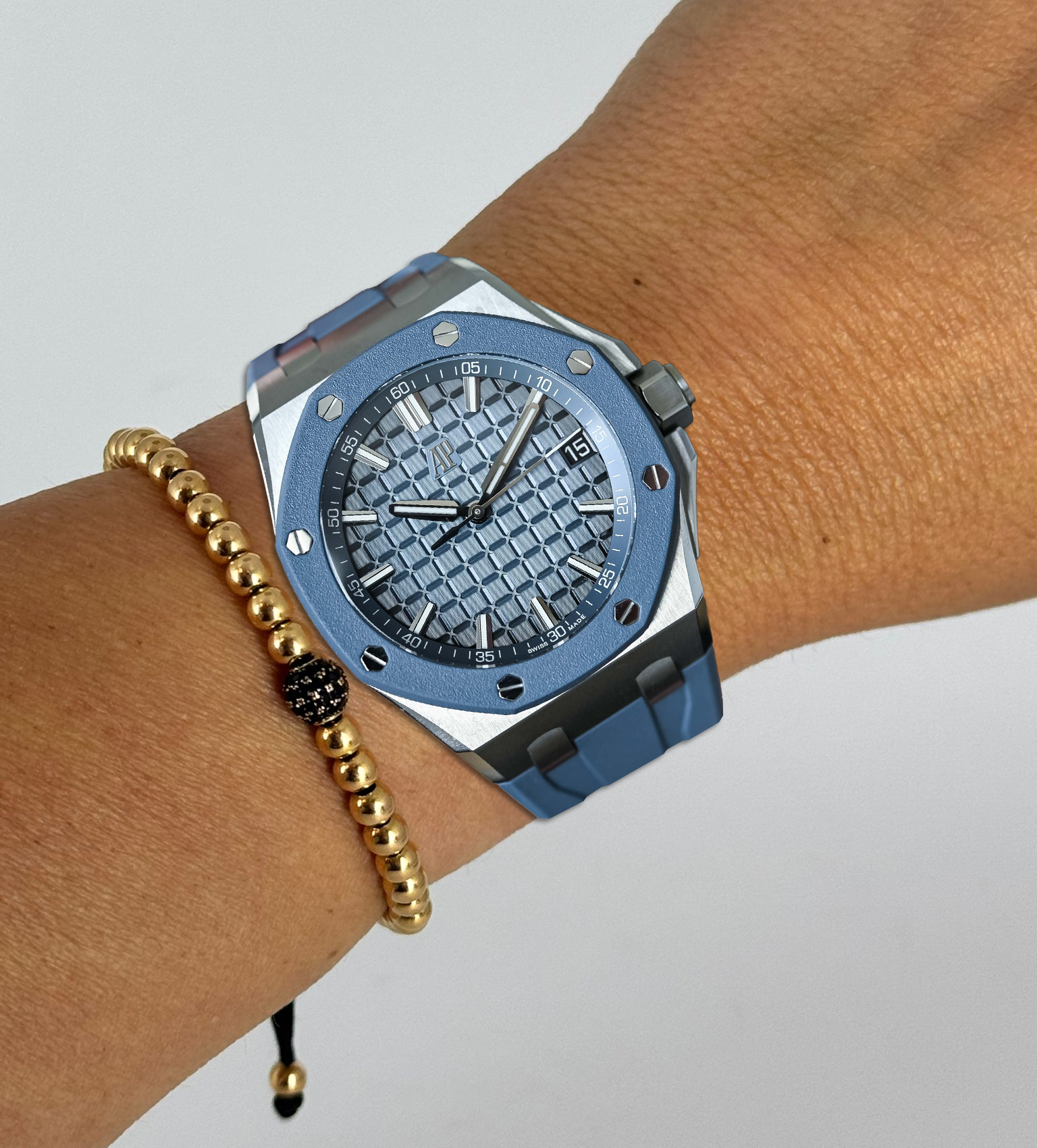Royal Oak Offshore Stahl mit rauchblauem Zifferblatt