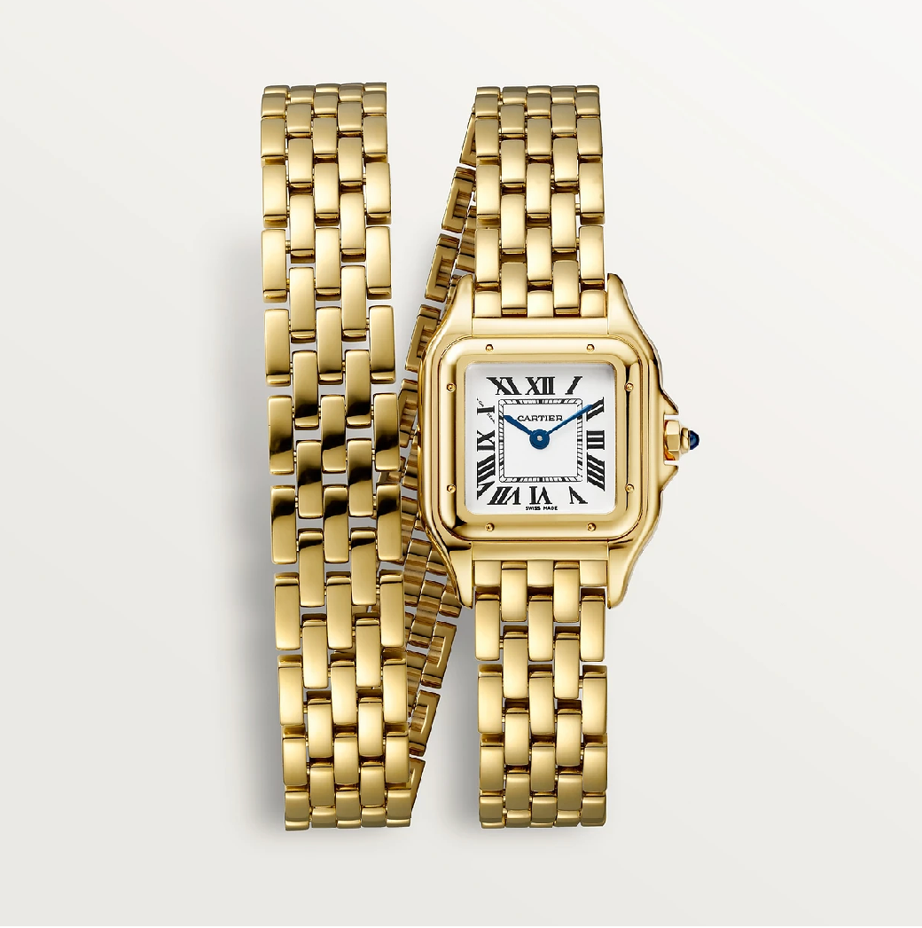 Cartier Panthère de Cartier SM mit doppelt gewickeltem Armband – ikonisches kleines Modell aus Gelbgold