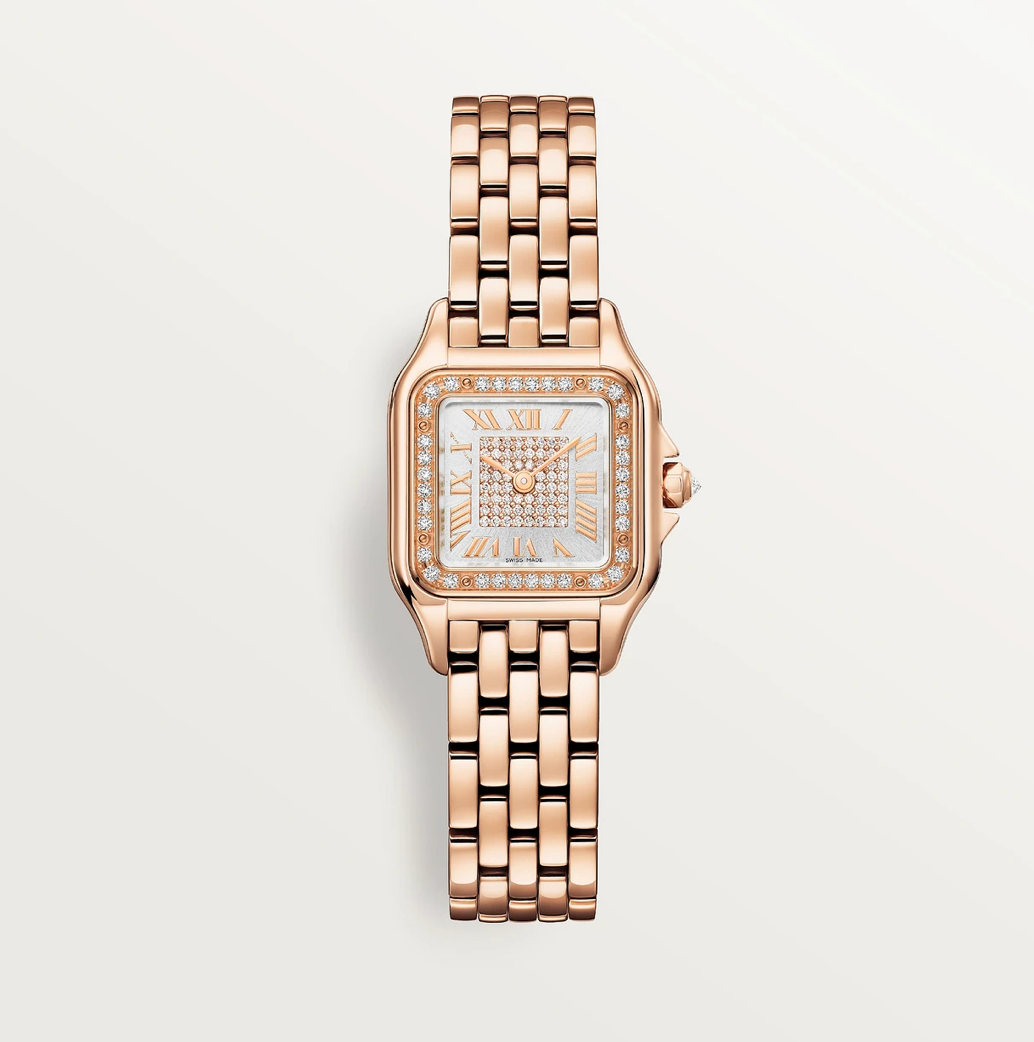 Cartier Panthère de Cartier SM – Roségold, diamantbesetztes Zifferblatt & Lünette
