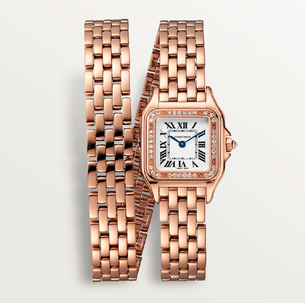 Cartier Panthère de Cartier SM – Roségold, diamantbesetztes Zifferblatt & Lünette