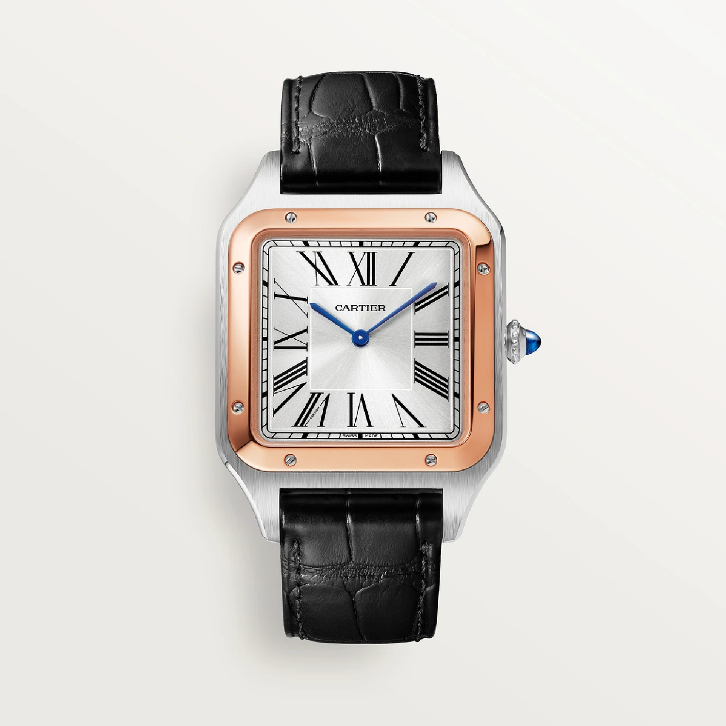 Santos de Cartier Dual Time Roségold Stahl Uhr