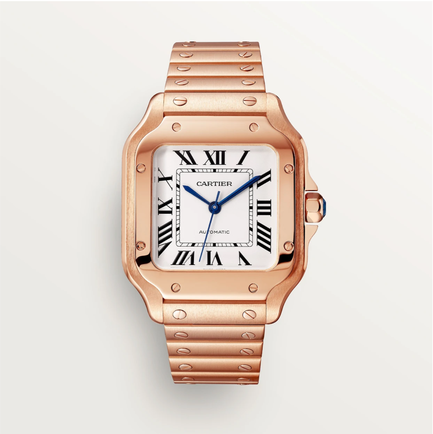 Santos de Cartier Mittleres Modell Roségold Automatik