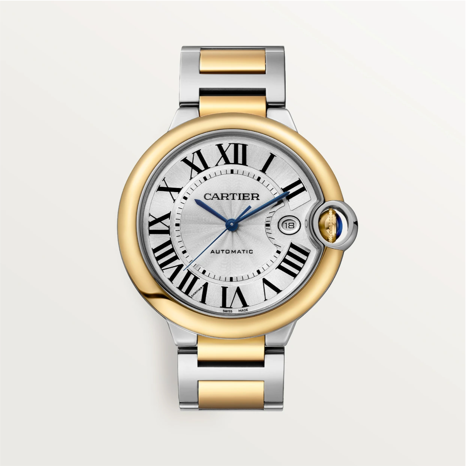 Ballon Bleu de Cartier 42 mm Automatikwerk, Bicolor (Stahl und Gelbgold)