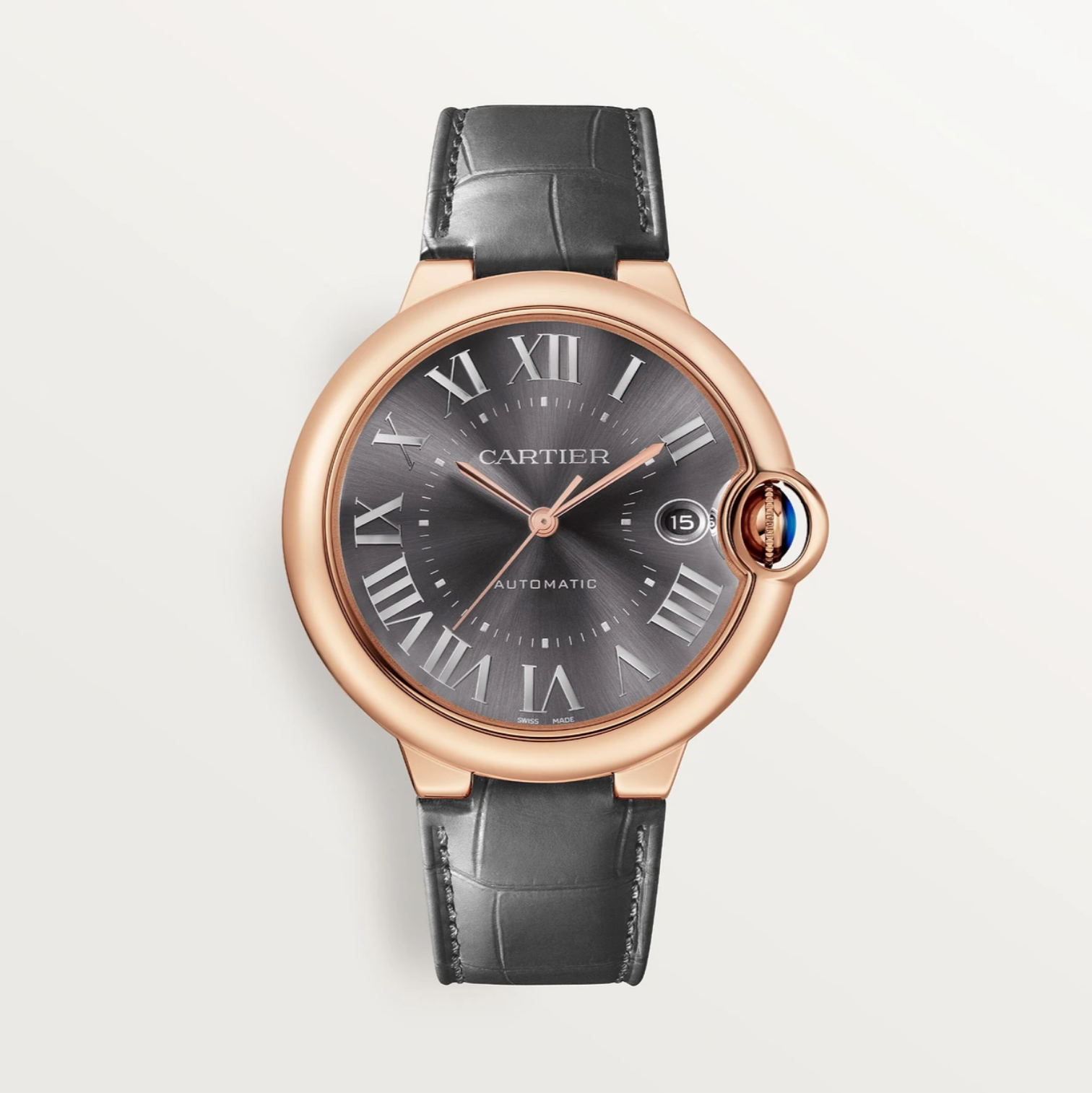 Ballon Bleu de Cartier 40mm Roségold Graues Zifferblatt Automatik-Uhr