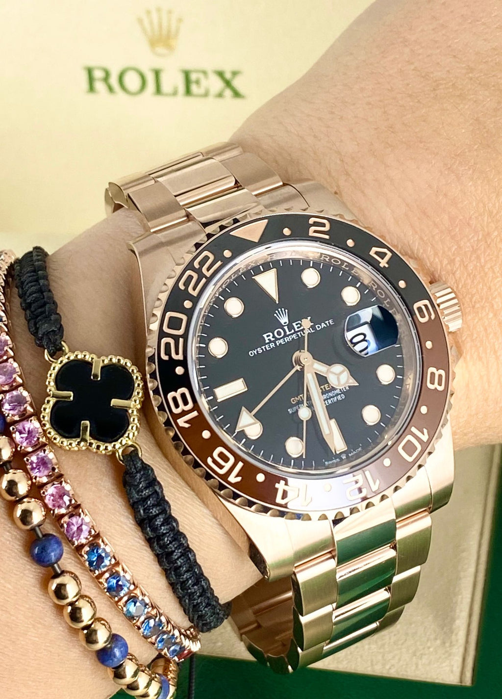 Rolex GMT-Master II, Root Beer, Komplettset