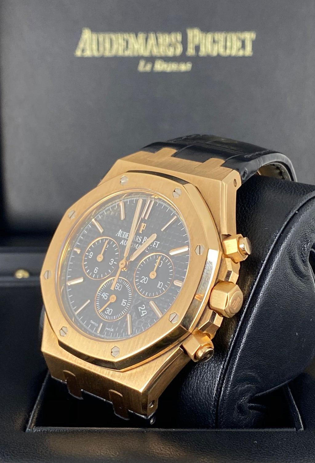 Audemars Piguet Royal Oak Chronograph Roségold, schwarzes Zifferblatt, 2016