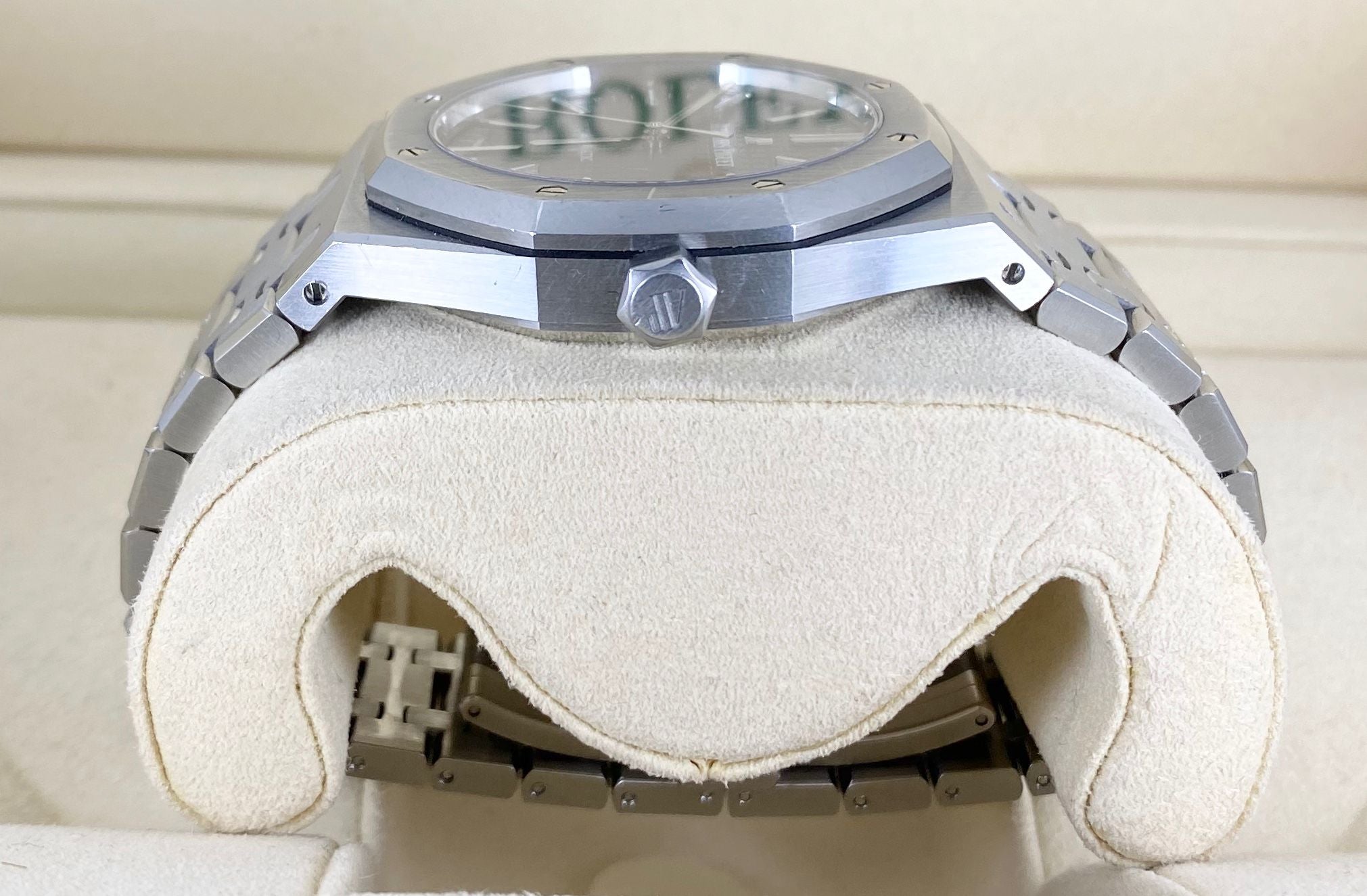 Audemars Piguet Royal Oak Selbstaufzug, 41 mm Stahl, schwarzes Zifferblatt