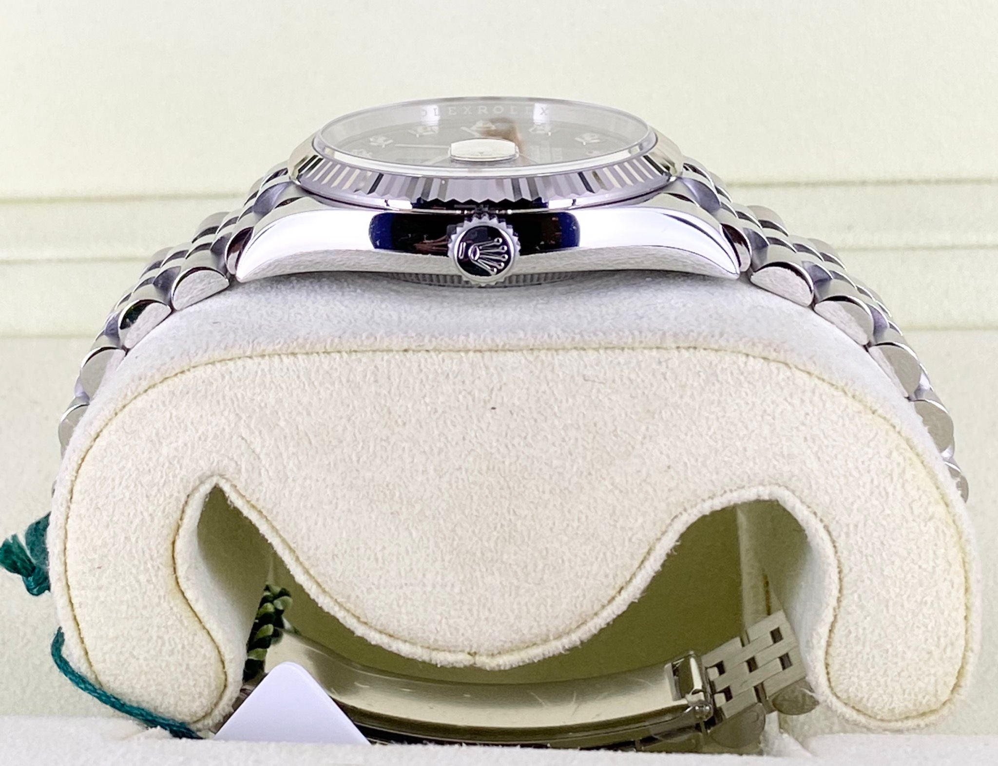 Rolex Datejust 36, Blaues Zifferblatt mit Diamanten, vollständiges Set, 2020
