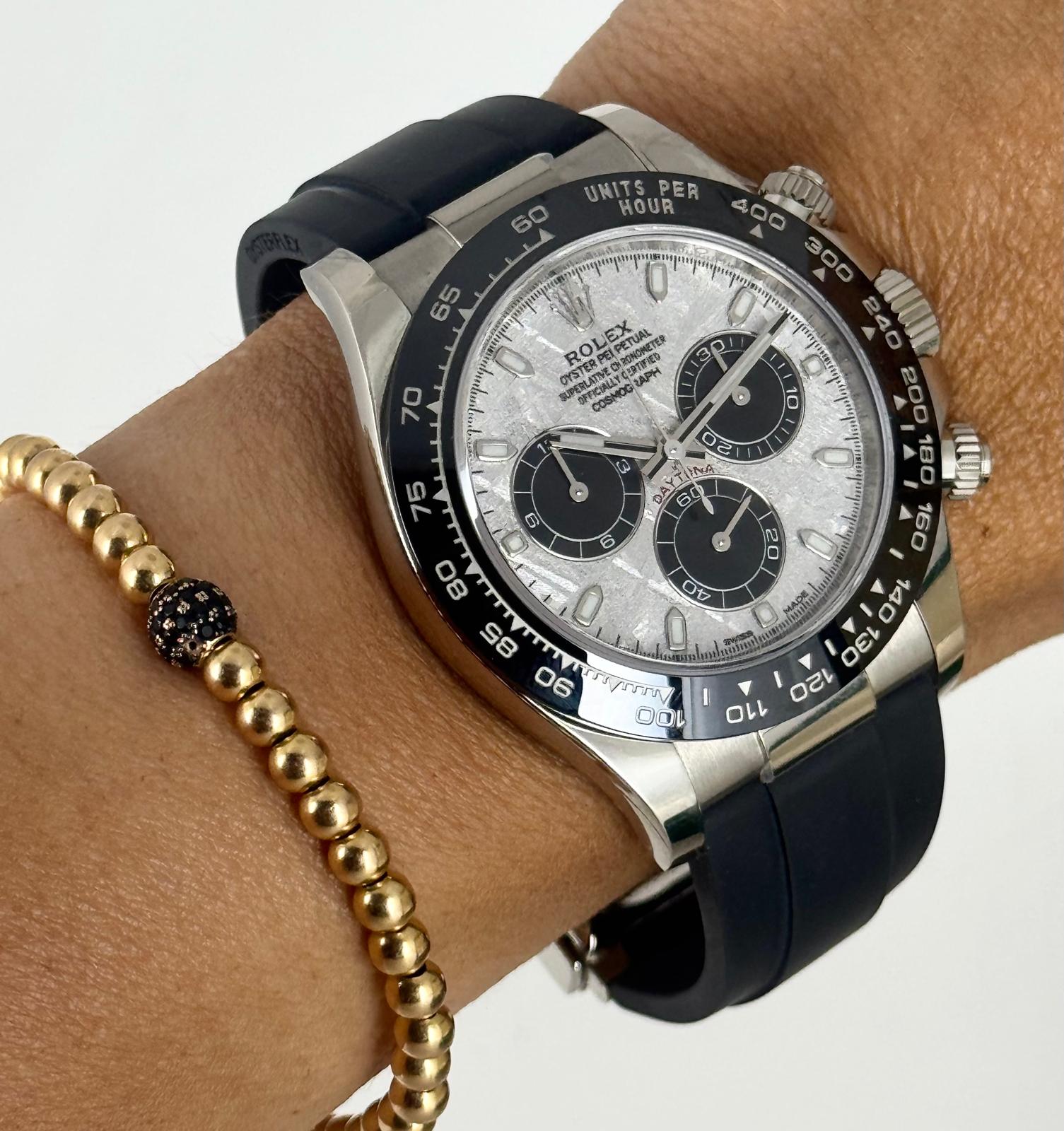 Rolex Daytona Meteoriten-Zifferblatt Vollständiges Set + Kopie der Originalrechnung 2023 Ungetragen