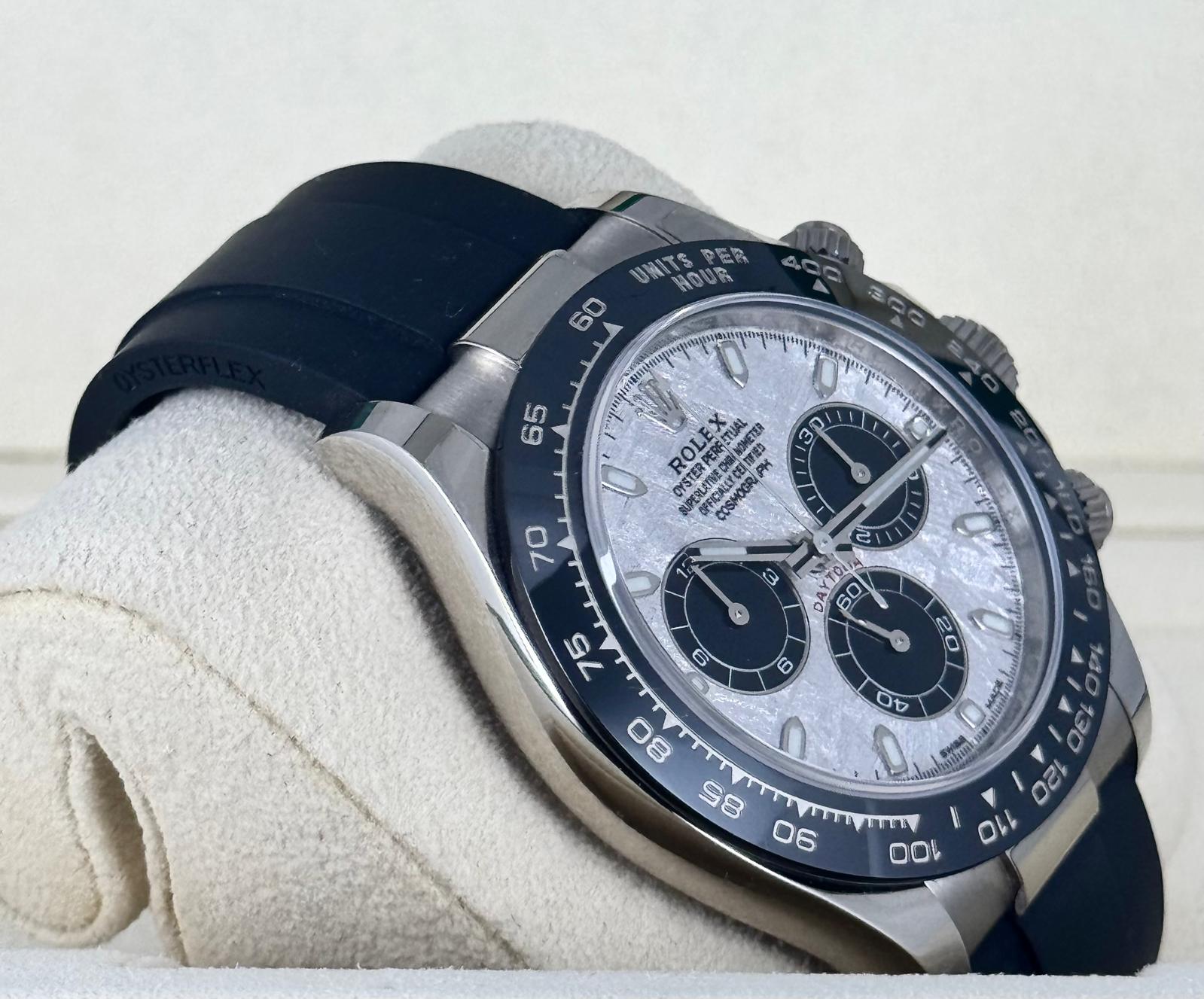 Rolex Daytona Meteoriten-Zifferblatt Vollständiges Set + Kopie der Originalrechnung 2023 Ungetragen