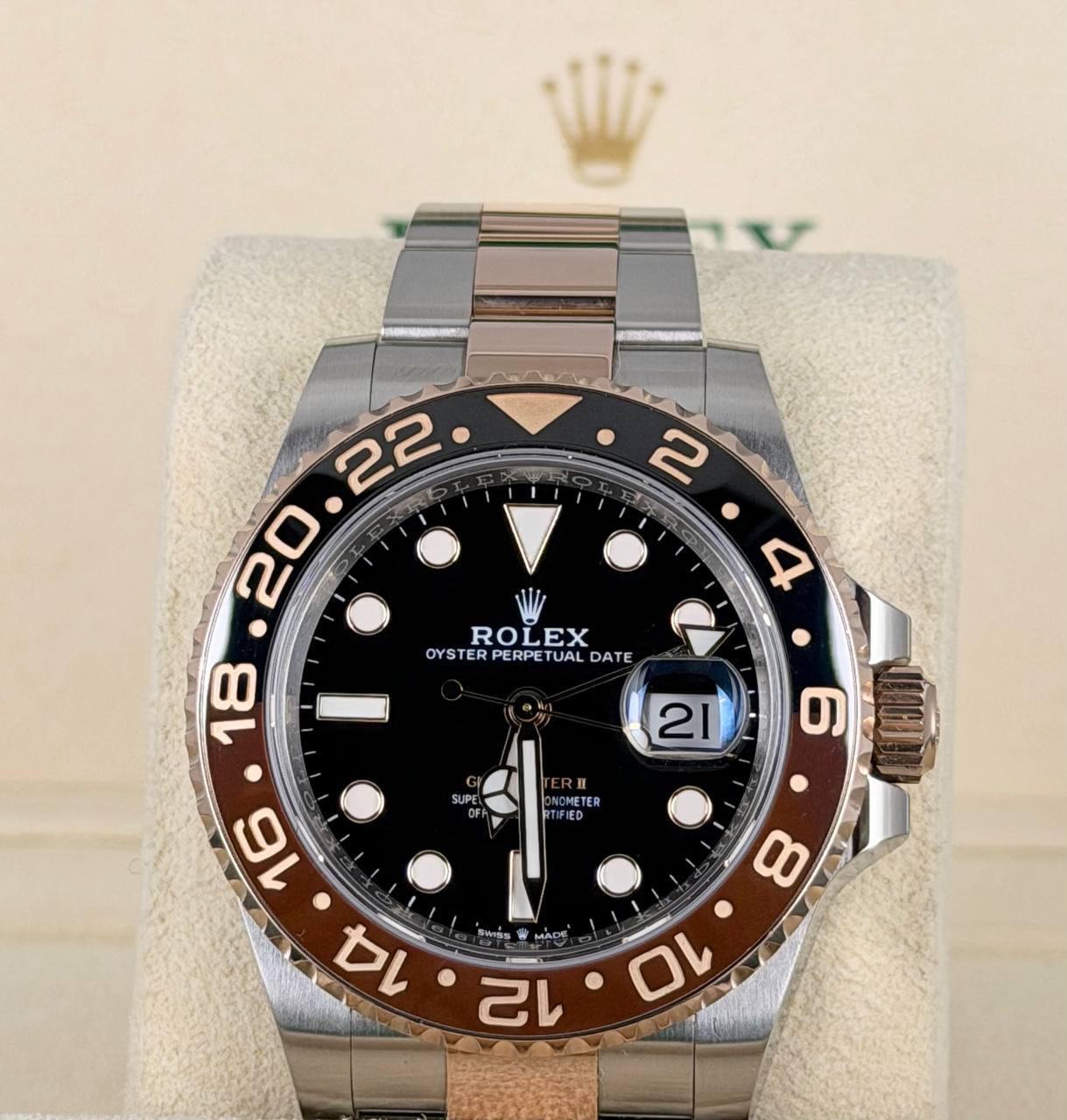 Rolex GMT-Master II Root Beer 2022 Komplettset wie neu