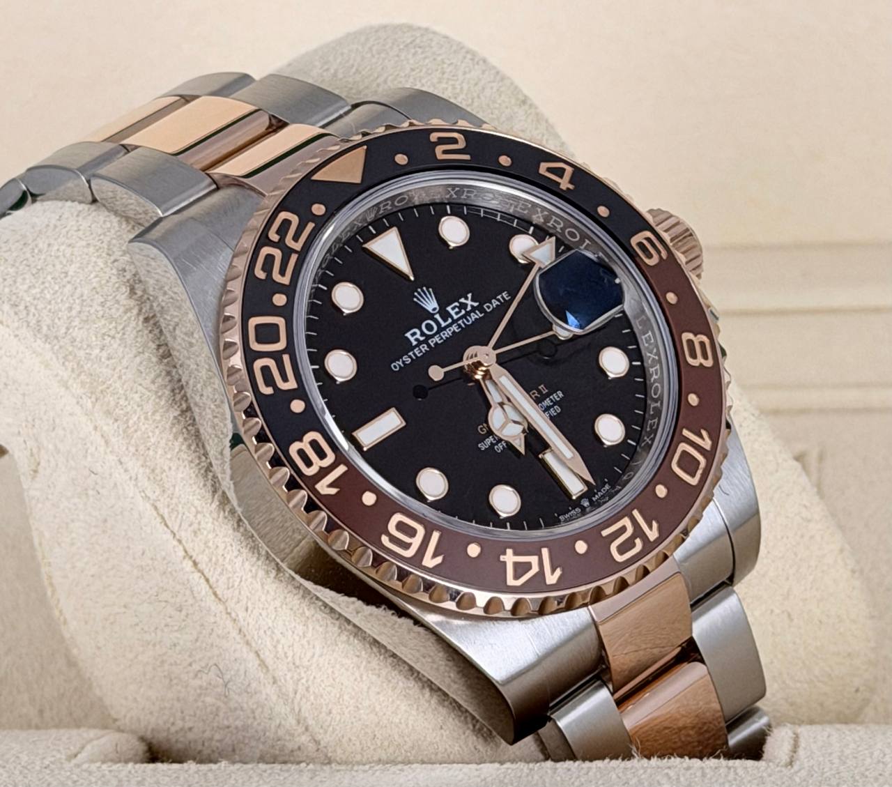 Rolex GMT-Master II Root Beer 2022 Komplettset wie neu