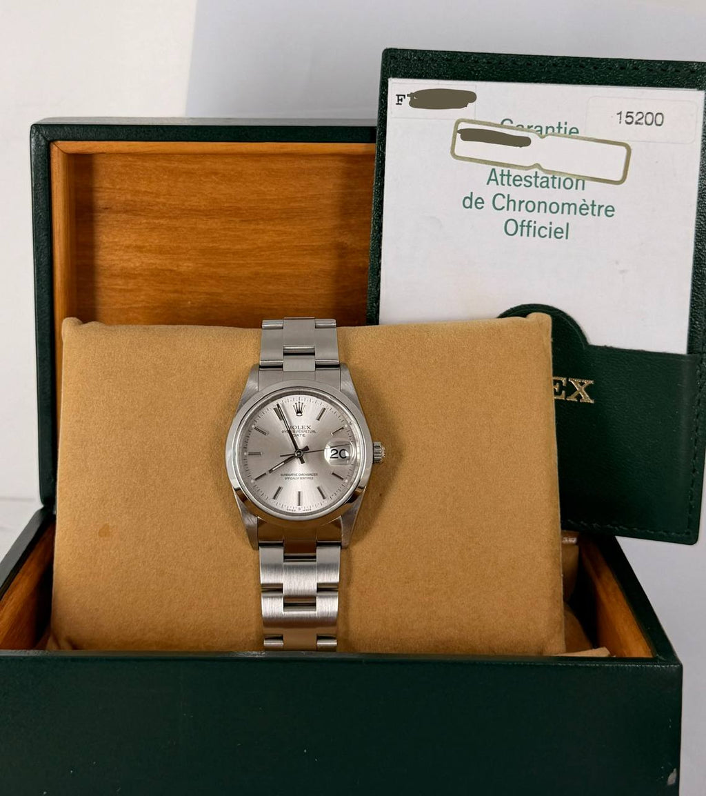 Rolex Oyster Perpetual Date Komplettset LC 100 2005 nach vollständigem Service 11-2025
