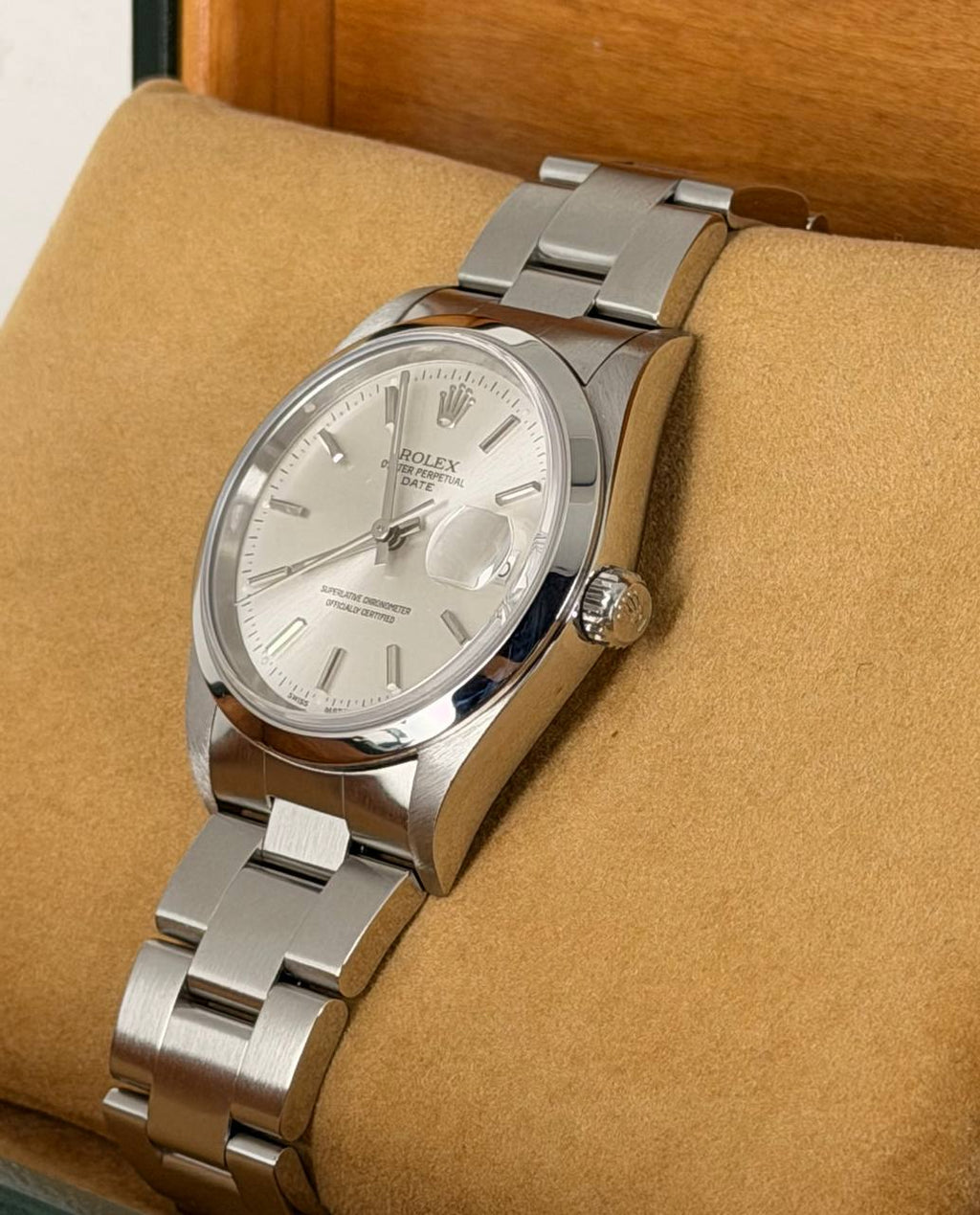 Rolex Oyster Perpetual Date Komplettset LC 100 2005 nach vollständigem Service 11-2025