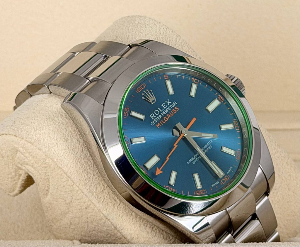Rolex Milgauss Blau Z-Zifferblatt Komplettset 2016 LC 200 wie neu