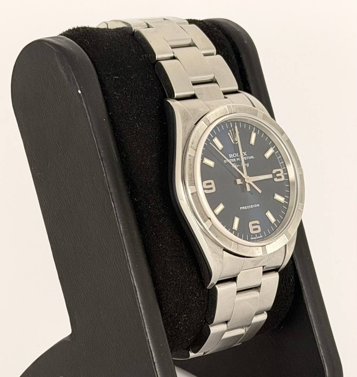 Rolex Oyster Perpetual Date Blaues Zifferblatt, Full Set, neuwertiger Zustand, nach Service, Seriennummer Y