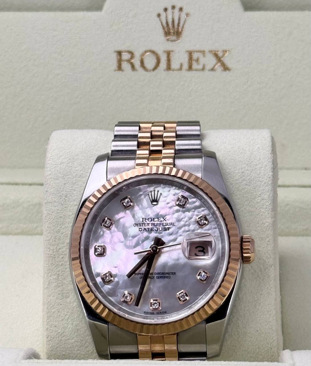 Rolex Datejust 36, Perlmutt-Zifferblatt, Bicolor