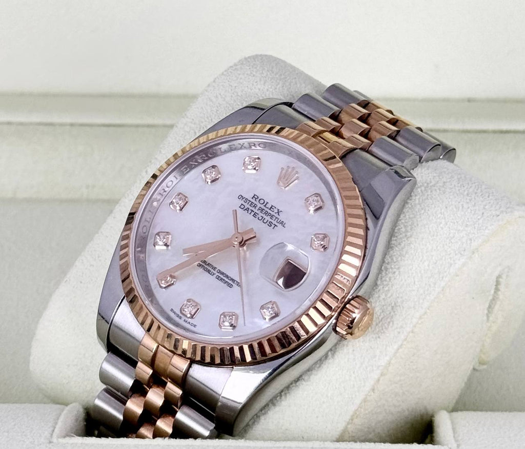 Rolex Datejust 36, Perlmutt-Zifferblatt, Bicolor